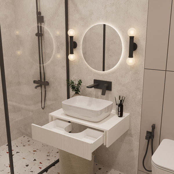 Тумба под умывальник ЗОВ Токио премиум 70 / TP70WWPTOC0