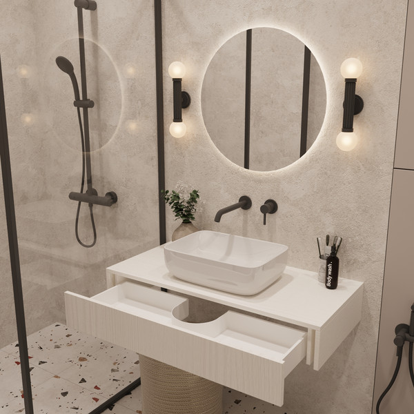 Тумба под умывальник ЗОВ Токио премиум 100 / TP100WWPTOC0