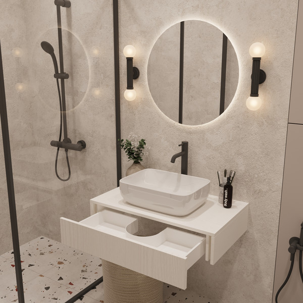 Тумба под умывальник ЗОВ Токио премиум 80 / TP80WWPTOC0