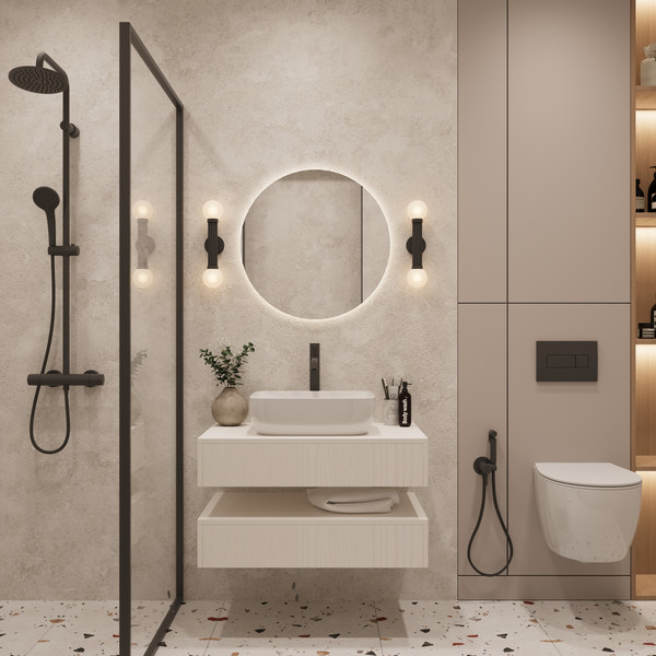 Тумба под умывальник ЗОВ Токио премиум 80 / TP80WWPTOC0