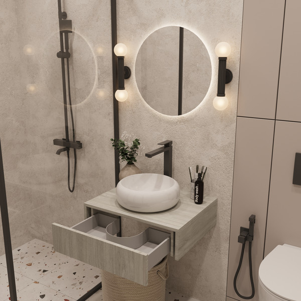 Тумба под умывальник ЗОВ Токио премиум 60 / TP60ELSPTOC0 - фото