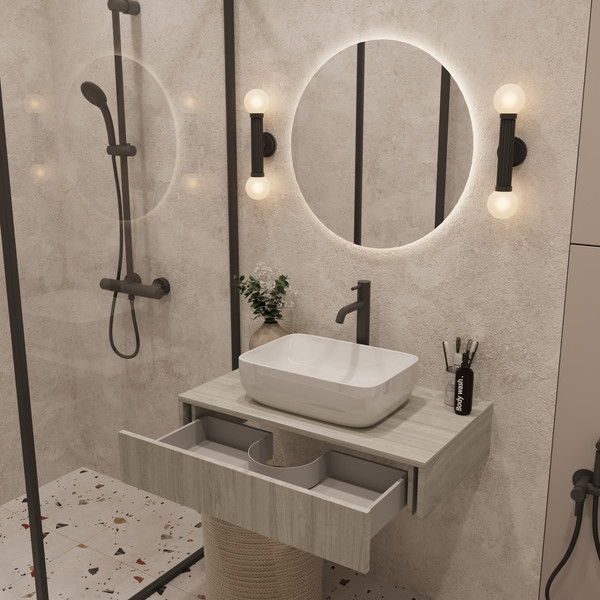 Тумба под умывальник ЗОВ Токио премиум 80 / TP80ELSPTOC0