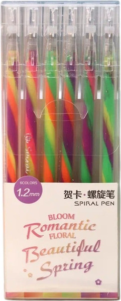 Набор гелевых ручек ILikeGift Rainbow Spiral / Z10201 - фото