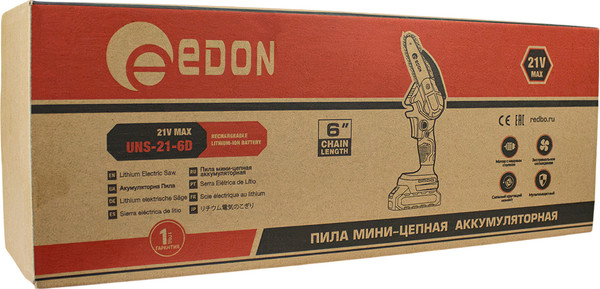 Пила цепная аккумуляторная Edon UNS-21/6D
