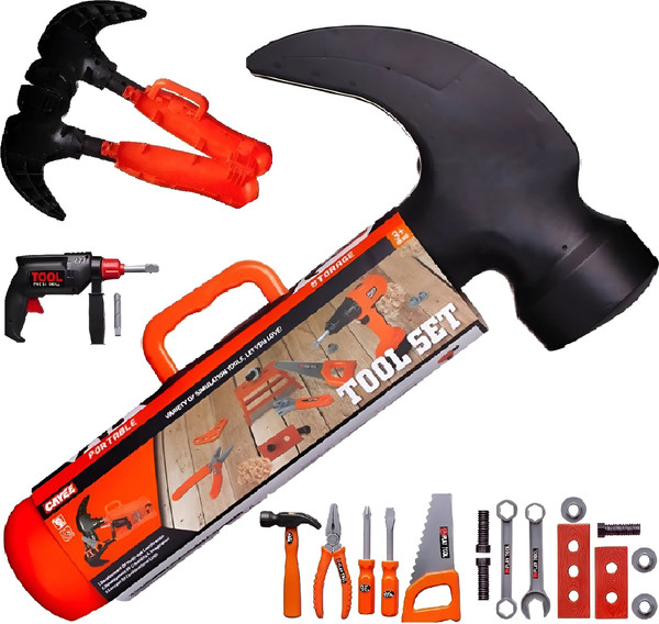 Набор инструментов игрушечный Наша игрушка Гигантский молоток с инструментами / WK-23264 - фото