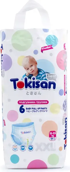 Подгузники-трусики детские Tokisan 6XXL - фото