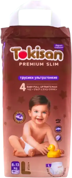 Подгузники-трусики детские Tokisan Premium 4L - фото