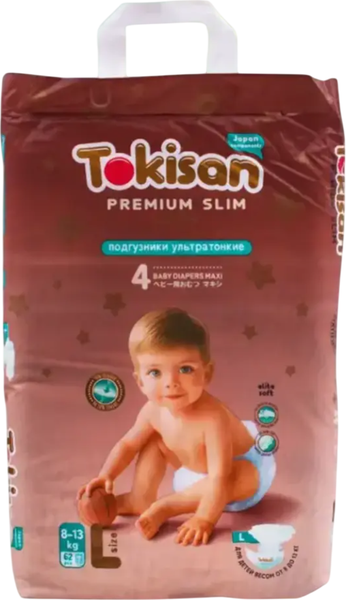 Подгузники-трусики детские Tokisan Premium 4L - фото