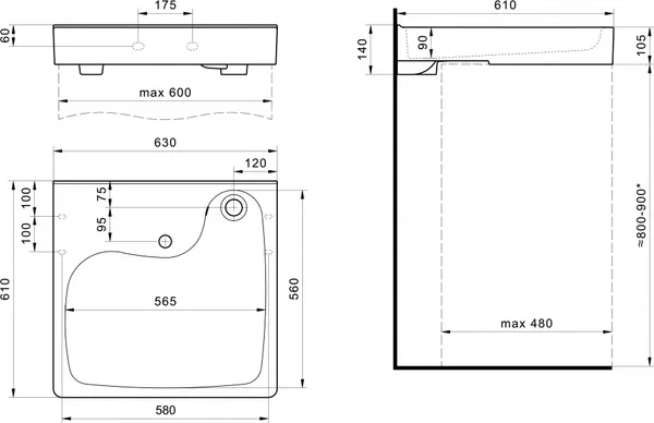 Умывальник Santek Клио 60 1WH501780