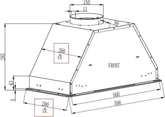 Вытяжка скрытая Schtoff Tango 60