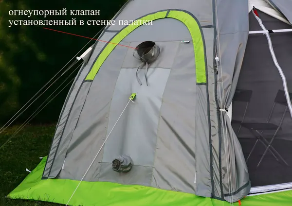 Выход под трубу для палатки ЛОТОС Огнеупорный 30х30см / 8020