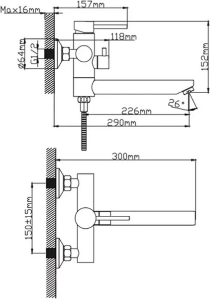 Смеситель Diadonna D234-22QH