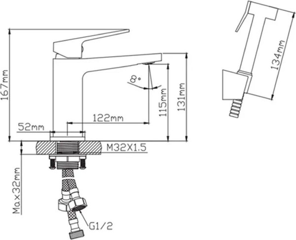 Смеситель Diadonna D47-19170QH