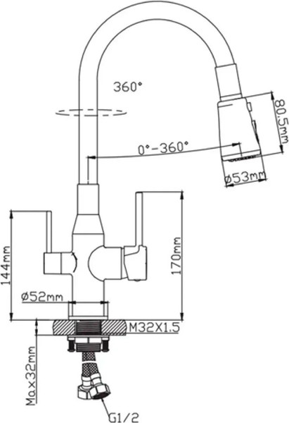 Смеситель Diadonna D49-19053QH