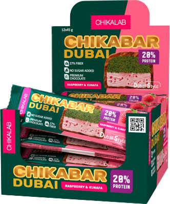 Набор протеиновых батончиков Chikalab Малина и тесто катаифи - фото