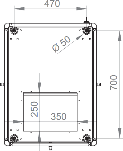 Шкаф телекоммуникационный Lande LN-DB26U6080-BL-F