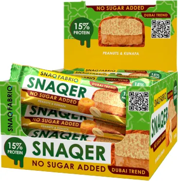 Набор протеиновых батончиков Snaq Fabriq Арахисовый с хрустящим тестом - фото