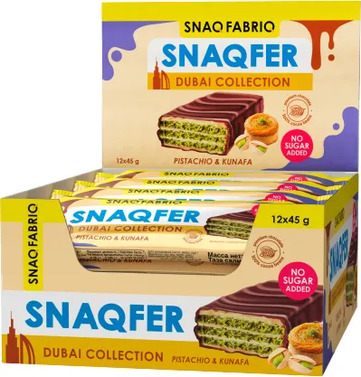 Набор протеиновых батончиков Snaq Fabriq Вафельный с фисташковой пастой и хрустящим тестом - фото