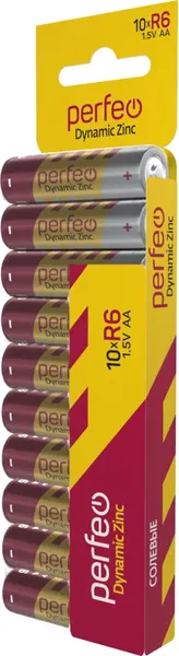 Комплект батареек Perfeo Dynamic Zinc R6/10SH Card