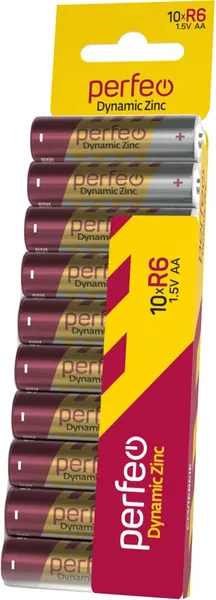 Комплект батареек Perfeo Dynamic Zinc R6/10SH Card