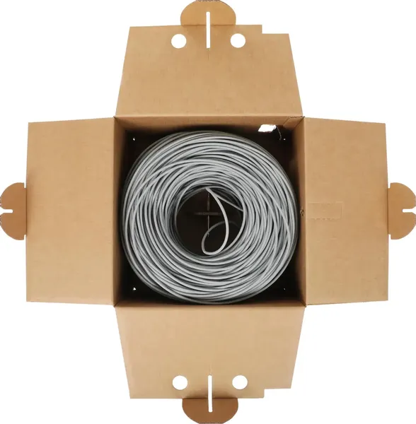 Кабель Hyperline UUTP4R-C5E-S24-IN-LSZH-GY-305