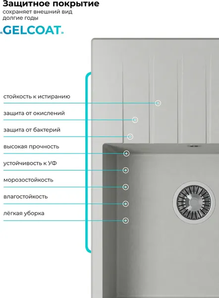 Мойка кухонная Polygran Deka 700