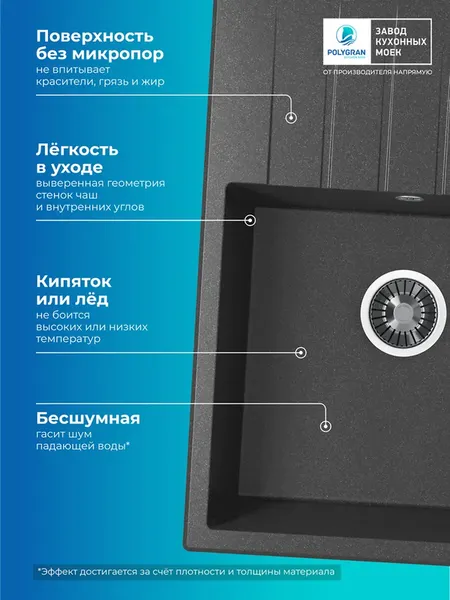 Мойка кухонная Polygran Deka 700
