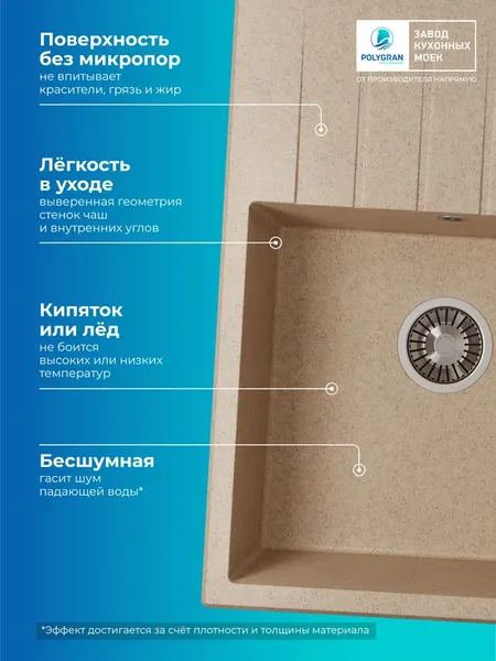 Мойка кухонная Polygran Deka 700