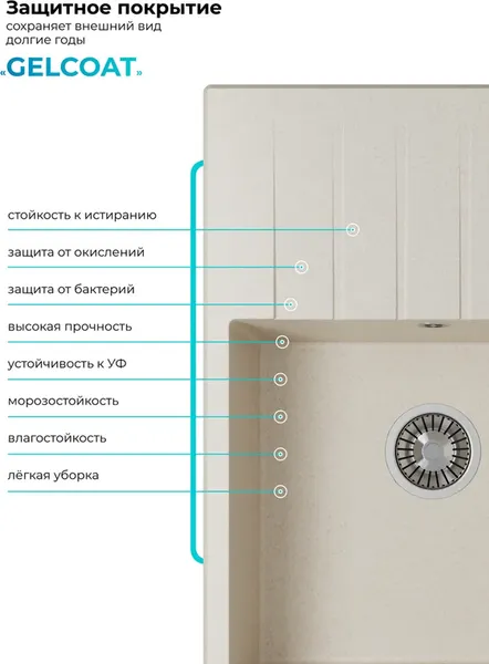 Мойка кухонная Polygran Deka 700