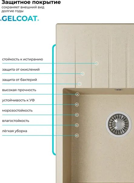 Мойка кухонная Polygran Deka 700