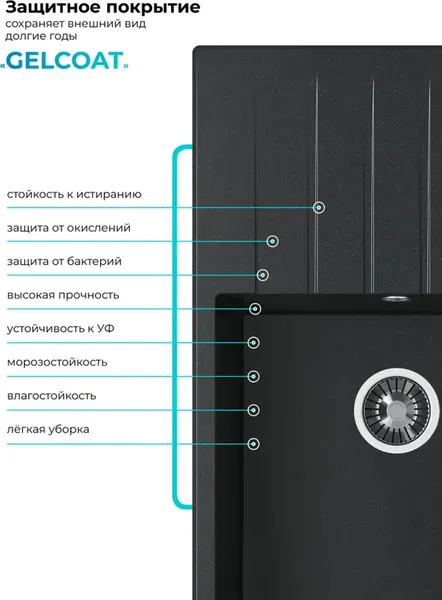 Мойка кухонная Polygran Deka 780