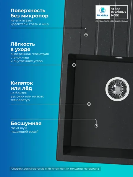 Мойка кухонная Polygran Deka 780