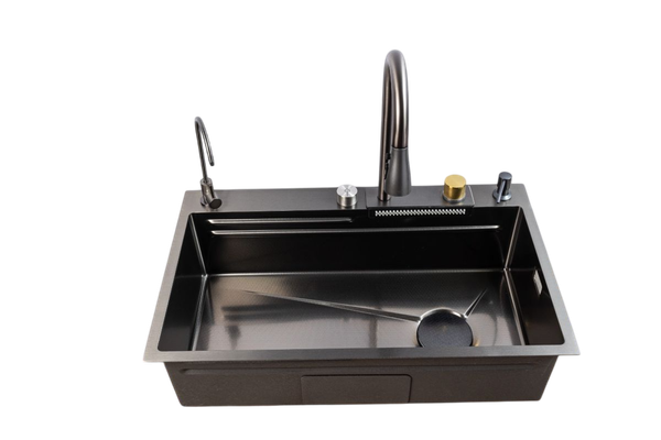 Мойка кухонная со смесителем Marrbaxx B7546-R Decor / B7546-DMR - фото