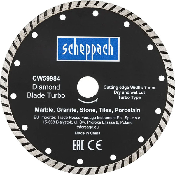 Отрезной диск алмазный Scheppach Sch-CW59982 - фото