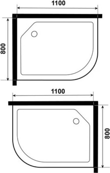 Душевой поддон Niagara Promo P110/80/26L