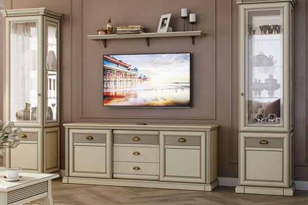 Шкаф с витриной Ангстрем Изотта гостиная ИТ-224.29 исп.29