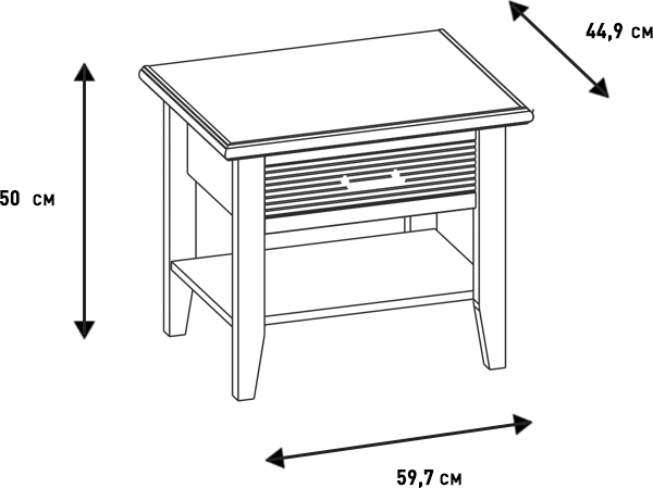 Прикроватная тумба Ангстрем Кантри спальня КА-300.09 (Я16) исп.9