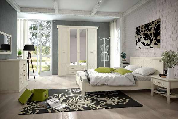 Двуспальная кровать Ангстрем Кантри спальня КА-800.26 исп.21