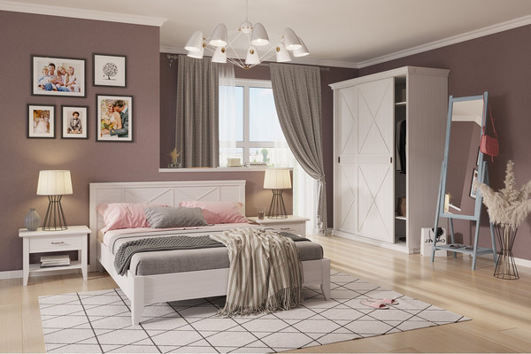 Двуспальная кровать Ангстрем Кантри спальня КА-800.26 исп.22