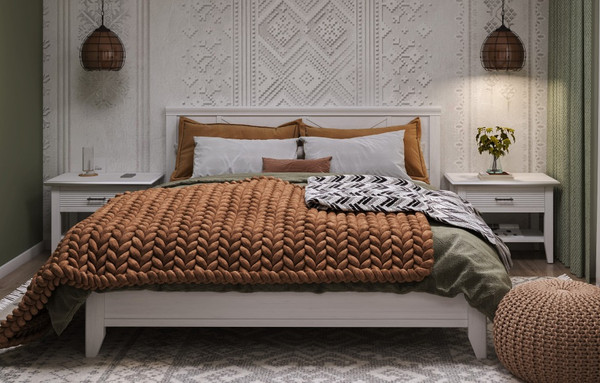 Двуспальная кровать Ангстрем Кантри спальня КА-800.26 исп.22