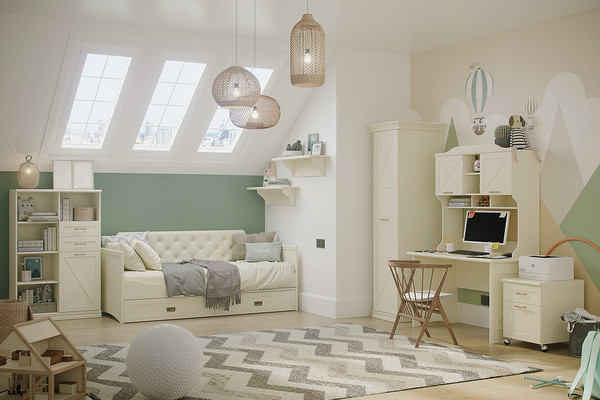 Кровать-тахта Ангстрем Кантри детская КА-830.25 (Я16) исп.4