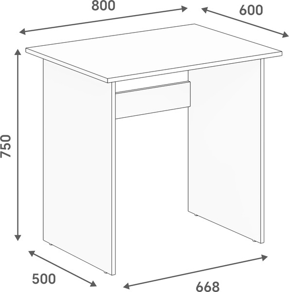 Письменный стол Кортекс-мебель Эльф 80
