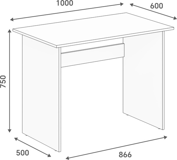 Письменный стол Кортекс-мебель Эльф 100