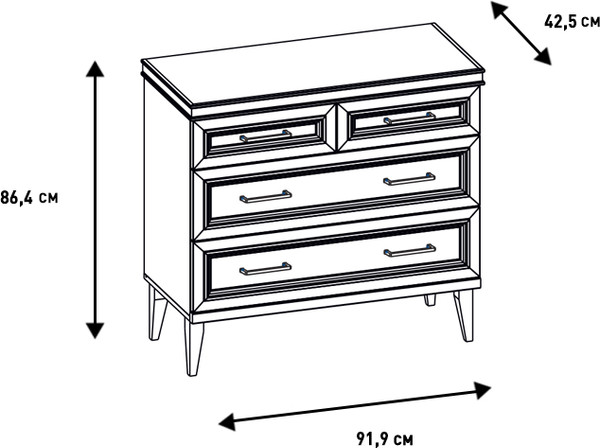 Комод Ангстрем Орландо спальня ОР-100.02 исп.2
