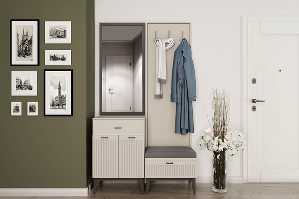 Вешалка для одежды Ангстрем Хилтон прихожая ХТ-021.05 (Д2, кашемир серый)