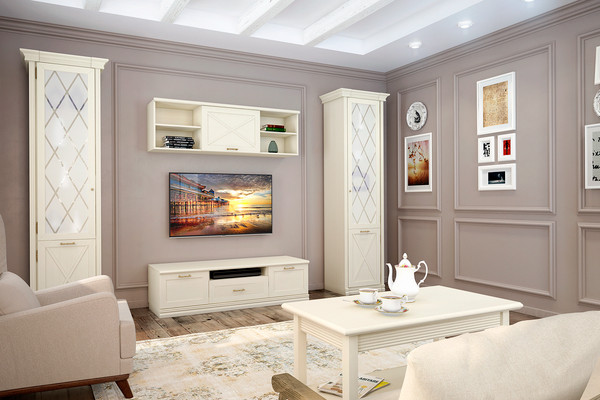 Шкаф-пенал Ангстрем Кантри гостиная КА-214.25 (БФ) исп.23