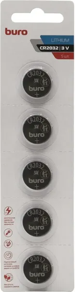 Комплект батареек Buro Lithium CR2032 - фото