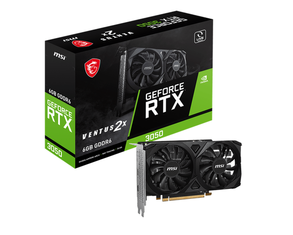 Видеокарта MSI RTX 3050 Ventus 2X E 6G