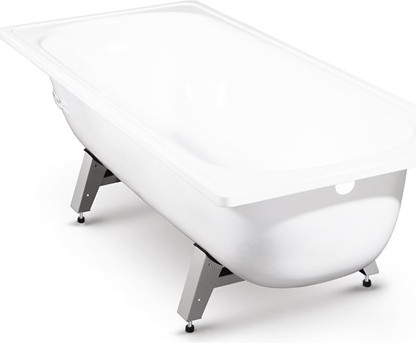 Ванна стальная ВИЗ Antika 130x70 / А-30001 (белая орхидея, с опорной подставкой с рантом)