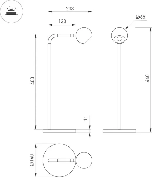 Настольная лампа Arlight SP-OTTORI-TAB-6W Warm3000 / 058487